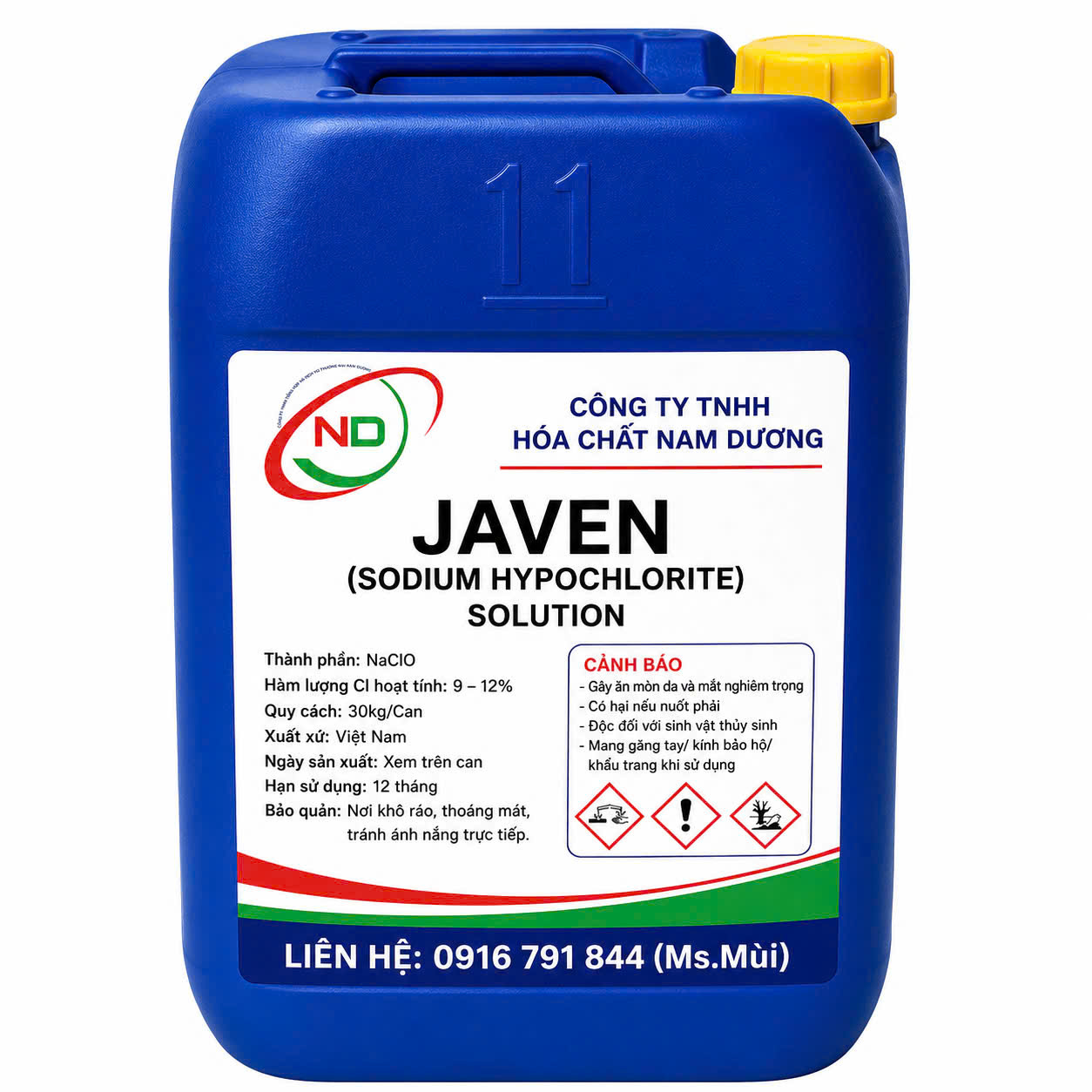 HÓA CHẤT JAVEN 7-12% (Sodium Hypochlorite NACLO)