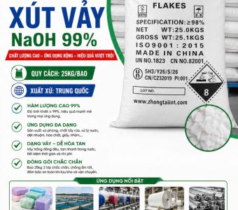 HÓA CHẤT XÚT VẢY NAOH 99%